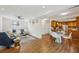 A stylish open-concept living area featuring a modern kitchen and comfortable seating area at 2202 Green Forrest Dr, Decatur, GA 30032