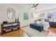 Comfortable bedroom with stylish decor, ceiling fan, and hardwood floors at 2202 Green Forrest Dr, Decatur, GA 30032