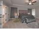 Inviting main bedroom with tray ceiling, accent lighting, and ensuite bath at 7751 Capps Ridge Ln, Douglasville, GA 30135