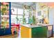 Stylish kitchen featuring colorful cabinetry, granite countertops, and ample natural light at 130 Arizona Ne Ave # 415, Atlanta, GA 30307