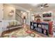Comfortable living room with elegant columns, fireplace, and stylish decor, creating a welcoming atmosphere at 1745 Mary Lou Ln, Atlanta, GA 30316