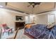 View of the large main bedroom featuring a tray ceiling, plush carpet, and light-colored walls at 1745 Mary Lou Ln, Atlanta, GA 30316