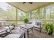 Relaxing screened-in porch with comfortable seating and views of the lush backyard at 1745 Mary Lou Ln, Atlanta, GA 30316