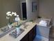 Bathroom vanity features decorative elements, ample counter space, and stylish decor at 1835 Morning Star Ln, Tucker, GA 30084
