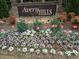 Avery Hills community entrance with flowerbeds at 1835 Morning Star Ln, Tucker, GA 30084