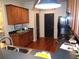 Cozy kitchen showcases wood cabinets, dark countertops, and stainless steel appliances at 1835 Morning Star Ln, Tucker, GA 30084