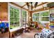 Cozy sunroom featuring natural light and wood paneling at 2172 Oakland Ridge Dr, Lawrenceville, GA 30044