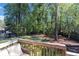 Backyard view from the porch featuring a grassy yard and an outdoor seating area at 705 Stewart Nw Cir, Marietta, GA 30064