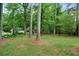 A spacious backyard with shade trees and green grass, offering a serene outdoor setting at 5839 Darry Cir, Norcross, GA 30093