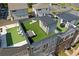 Aerial view of a rooftop deck and residential buildings in a neighborhood at 6135 Redwine St, Norcross, GA 30071