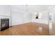 Open living area with a fireplace and hardwood floors, offering a comfortable living space at 2775 Loftview Sq # 8, Atlanta, GA 30339