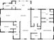 Detailed floorplan outlining the layout of the house including the bedrooms, bathrooms, kitchen and living room at 1728 Line St, Decatur, GA 30032