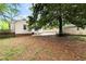 Large backyard with storage shed, mature trees, and a privacy fence at , Tucker, GA 30084