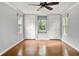 Primary bedroom with hardwood floors, natural light and custom wardrobe closets at , Tucker, GA 30084
