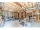 Unfinished basement featuring exposed duct work, framed walls, and concrete floors at 1356 Belfaire Trce, Dacula, GA 30019