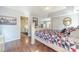 Spacious main bedroom featuring hardwood floors and ensuite bathroom at 1356 Belfaire Trce, Dacula, GA 30019
