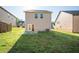 Wide view of the backyard, including the adjacent neighbors, and the back of the house at 2142 Theberton Trl, Locust Grove, GA 30248