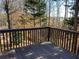 Outdoor wooden deck overlooking a serene wooded area at 445 Pintail Ct, Suwanee, GA 30024