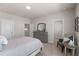 Spacious bedroom has a walk-in closet, soft carpet, and neutral tones at 627 Skytop Dr, Cumming, GA 30040