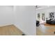 Bright, airy living room boasts hardwood floors and natural light from french doors to deck at 906 Mcdaniel St, Atlanta, GA 30310