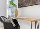 Stylish decor featuring a minimalist console table with hairpin legs and artistic accents at 906 Mcdaniel St, Atlanta, GA 30310