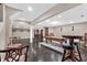 Finished basement featuring a pool table, dark floors, and lots of space for entertaining at 850 Highland Bend Cv, Alpharetta, GA 30022