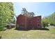 The back of this new home boasts a simple backyard at 3689 Ashwood Se Dr, Smyrna, GA 30080