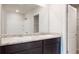 Beautiful bathroom featuring double sinks, granite countertop, and a large mirror at 160 Weldon Rd, Mcdonough, GA 30253