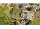 Aerial view of the home's backyard and neighborhood, showing its location on a cul-de-sac at 826 Buffington Way, Canton, GA 30115
