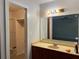 This bathroom features a sink, mirror, and a closet that is accesible through the bathroom at 1228 Reilly Ln, Clarkston, GA 30021