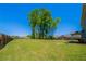 Expansive backyard with lush green grass, mature trees, and wooden fencing at 10 Edgewater Ct, Covington, GA 30016
