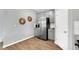 Kitchen with stainless steel refrigerator and lots of cabinet space at 319 Overlook Rd, Covington, GA 30014