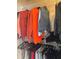 Clothing hanging in an organized closet with various colors and sizes at 3627 Mcclaren Way, Lawrenceville, GA 30044
