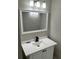 This bathroom features a sleek, modern vanity with a square undermount sink at 4844 Fairforest Dr, Stone Mountain, GA 30088