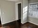This bedroom boasts beautiful hardwood floors and lots of natural light at 4844 Fairforest Dr, Stone Mountain, GA 30088