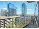 City views from the balcony with a view of neighboring modern high-rise buildings at 860 Peachtree Ne St # 1103, Atlanta, GA 30308