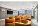 Home theater room featuring tiered seating and a large screen for an immersive viewing experience at 860 Peachtree Ne St # 1103, Atlanta, GA 30308