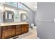 Bathroom with a double vanity, modern lighting, and stylish fixtures at 3325 N Embry Cir, Atlanta, GA 30341