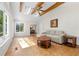Comfortable living area with skylights, light paint, and backyard access at 3325 N Embry Cir, Atlanta, GA 30341