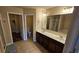Bathroom with double vanity and bath shower at 3084 Turman Cir, Decatur, GA 30033