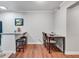Inviting dining area with wood floors, counter seating, and modern decor at 3085 Colonial Way # L, Atlanta, GA 30341
