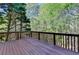 Spacious outdoor deck with wooded views, perfect for relaxing and entertaining guests at 320 Hillside Manor Dr, Sugar Hill, GA 30518