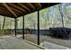 Covered patio with a serene backyard view at 320 Hillside Manor Dr, Sugar Hill, GA 30518