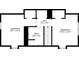 Upstairs floor plan with two bedrooms, a bath, and a hall area between them at 388 Pine Trl, Canton, GA 30115