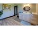 Bathroom featuring walk-in shower, vanity, and doorway to other rooms at 5187 Parkview Rd, Social Circle, GA 30025