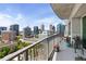 Wide balcony with cityscape view, perfect for enjoying sunsets and outdoor living at 943 Peachtree Ne St # 1910, Atlanta, GA 30309