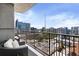 Breathtaking city views from the condo's balcony, perfect for relaxing and entertaining at 943 Peachtree Ne St # 1910, Atlanta, GA 30309