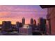 Stunning city view with a vibrant sunset, showcasing skyline and colors at 943 Peachtree Ne St # 1910, Atlanta, GA 30309