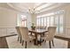 Inviting dining room with hardwood floors, wainscoting, and shuttered windows at 1418 Waterford Green Dr, Marietta, GA 30068