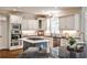 Modern kitchen with island, stainless steel appliances, and granite countertops at 1418 Waterford Green Dr, Marietta, GA 30068